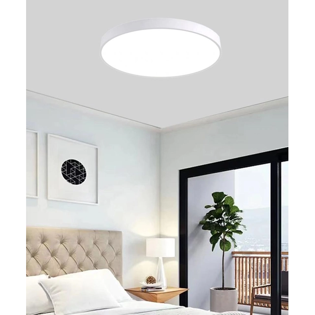 LEDsviti Hvidt loft LED panel 400mm 24W dag hvid med sensor (13869)