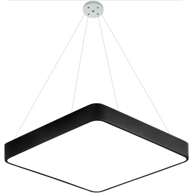 LEDsviti Κρεμαστό μαύρο πάνελ LED σχεδιαστή 500x500mm 36W ημέρα λευκό (13122)