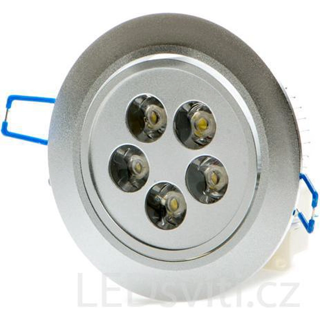LEDsviti LED sisäänrakennettu kohdevalo 5x 1W päivällä valkoinen (161)