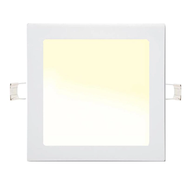 LEDsviti Λευκό ενσωματωμένο πάνελ LED με δυνατότητα ρύθμισης 225x225mm 18W ζεστό λευκό (6758) + 1x ρυθμιζόμενη πηγή
