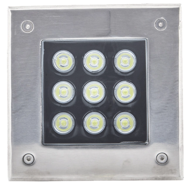 LEDsviti Luz LED de aterramento móvel 9W branco frio (7843)