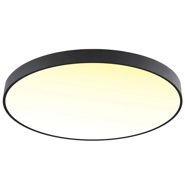 LEDsviti Μαύρο πάνελ LED οροφής 400mm 24W ζεστό λευκό με αισθητήρα (13874)