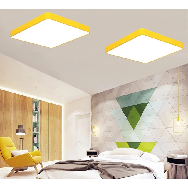 LEDsviti Painel de LED de design amarelo 500x500mm 36W dia branco (9816)