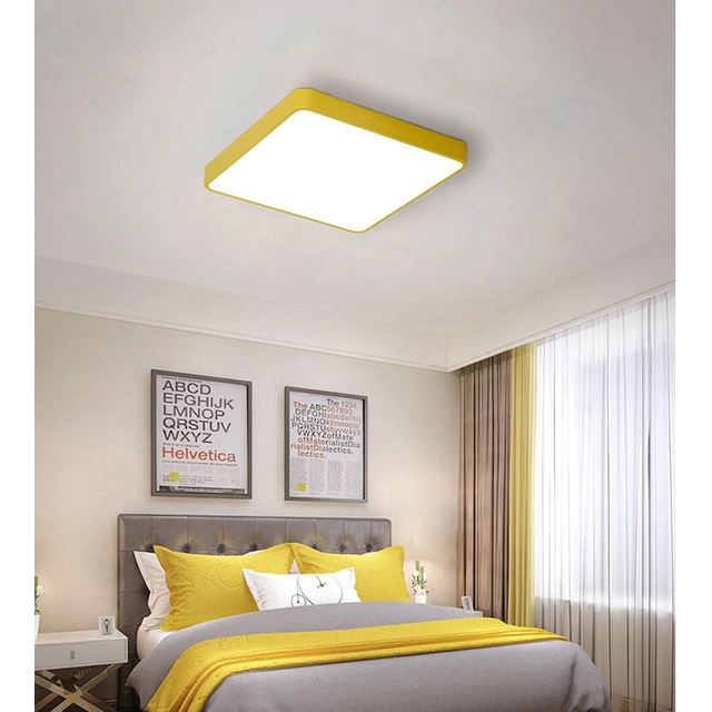 LEDsviti Painel de LED de design amarelo 600x600mm 48W dia branco (9840)