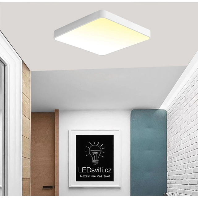 LEDsviti Painel de LED de design cinza 600x600mm 48W branco quente (9837)