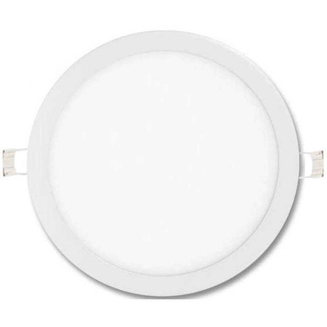 LEDsviti Painel de LED embutido circular branco regulável 400mm 36W branco quente (3030) + 1x fonte regulável