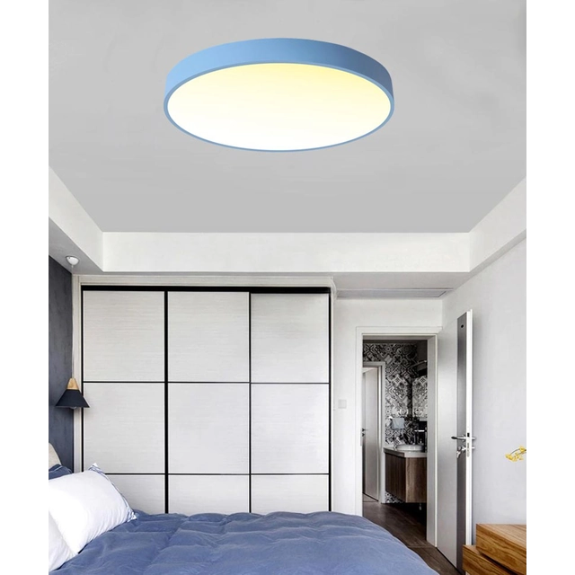 LEDsviti Panel LED de diseño azul 600mm 48W blanco cálido (9831)