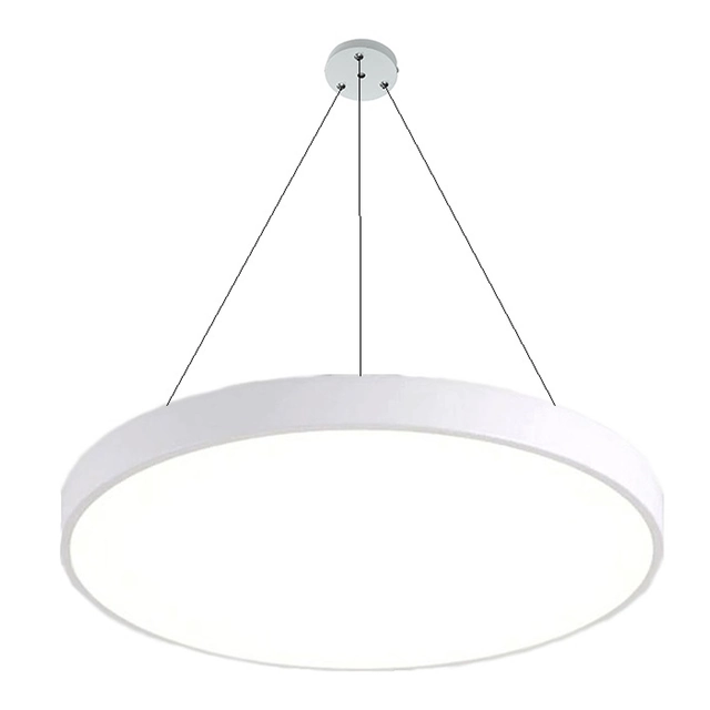 LEDsviti Panel LED de diseño blanco suspendido 400mm 24W blanco cálido (13109) + 1x Cable para paneles suspendidos - juego de cables 4