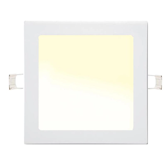 LEDsviti Panel LED incorporado blanco regulable 225x225mm 18W blanco cálido (6758) + 1x fuente regulable