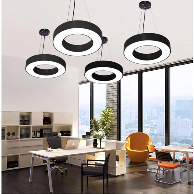 LEDsviti Pannello LED da soffitto nero circolare 48W bianco diurno (13041)