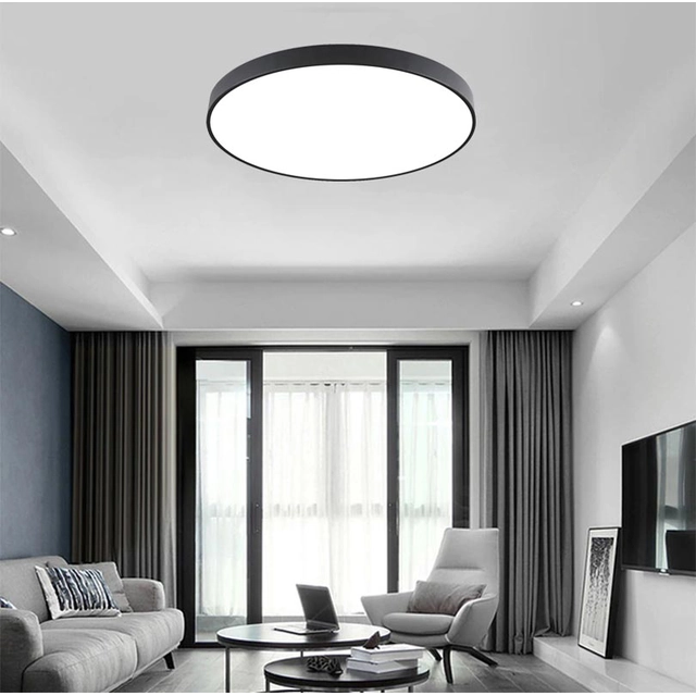 LEDsviti Pannello LED design nero 500mm 36W bianco giorno (9726)