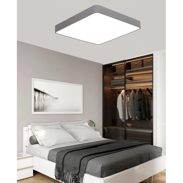 LEDsviti Pannello LED di design grigio 500x500mm 36W bianco caldo (9809)