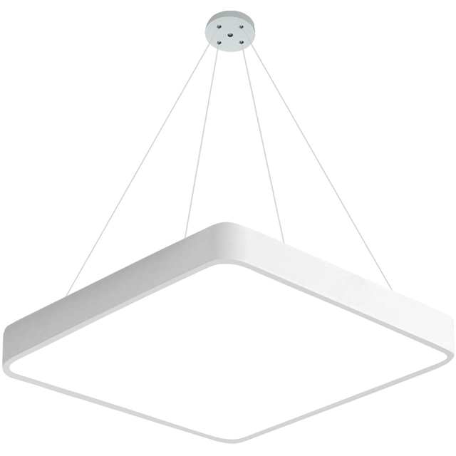 LEDsviti Pendel wit design LED paneel 600x600mm 48W warm wit (13129) + 1x Kabel voor pendelpanelen - 4 kabelset