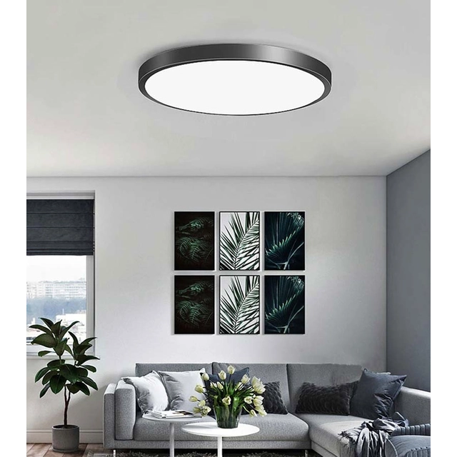 LEDsviti Πίνακας LED μαύρου σχεδίου 600mm 48W ημέρα λευκό (9730)