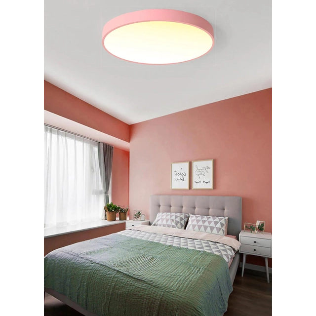 LEDsviti Pink dizainerio LED skydelis 500mm 36W šiltai baltas (9781)