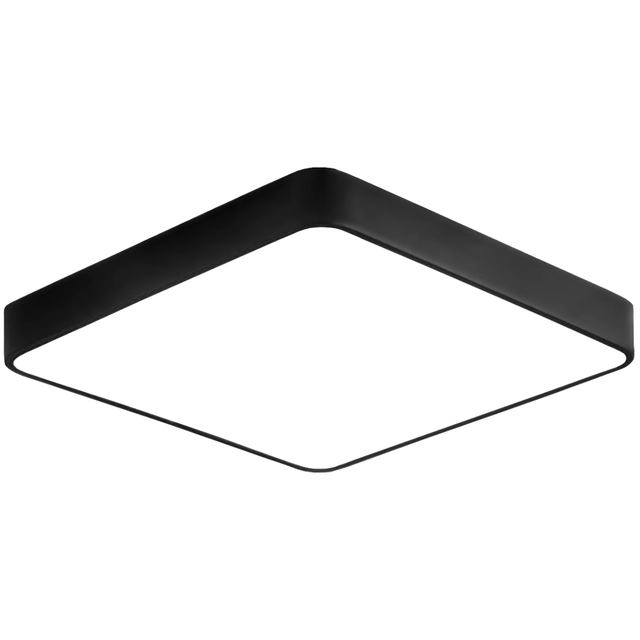 LEDsviti Plafonnier LED noir 400x400mm 24W blanc jour avec capteur (13875)