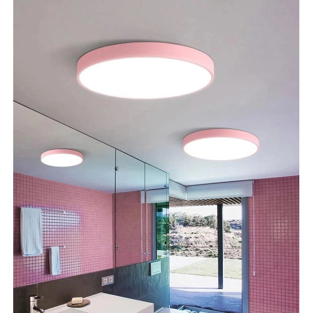 LEDsviti roosa disainiga LED-paneel 400mm 24W päev valge (9778)