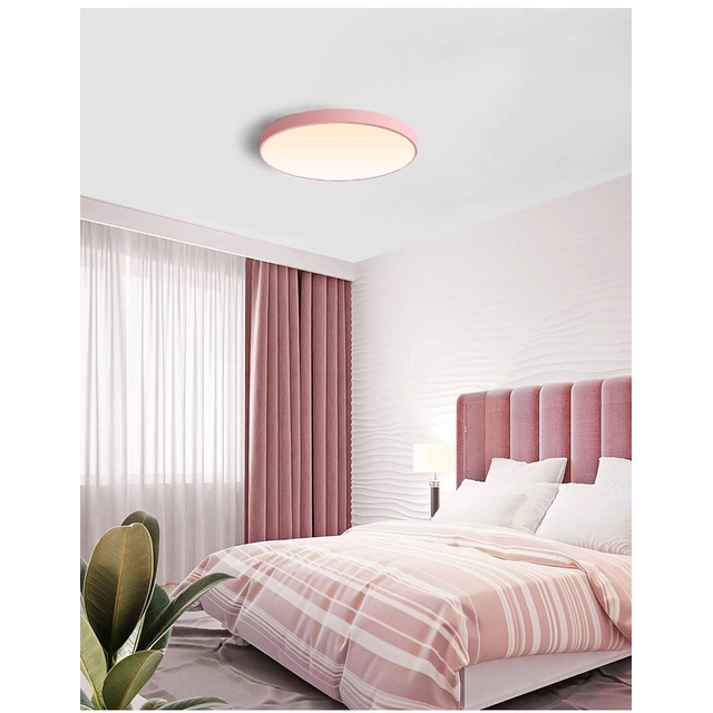 LEDsviti Ružový dizajnový LED panel 400mm 24W teplá biela (9779)