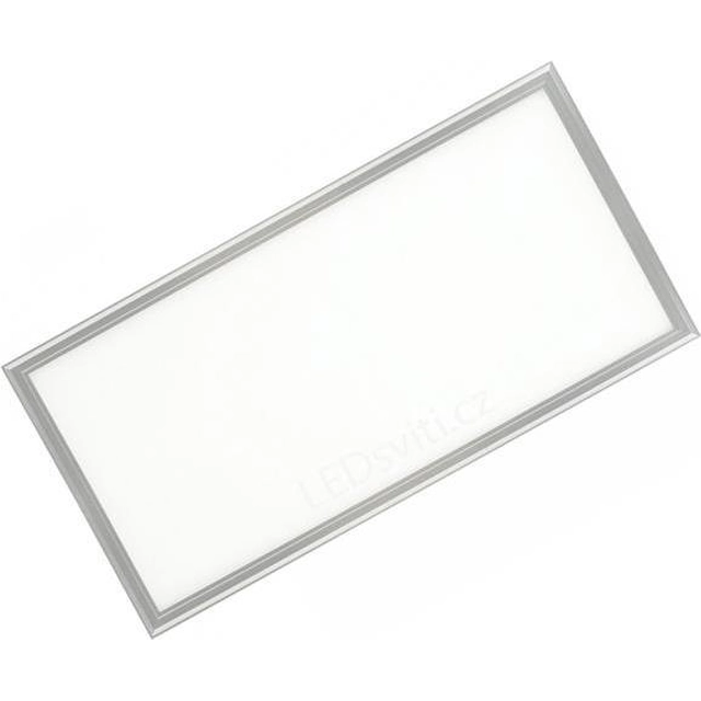 LEDsviti Ściemnialny srebrny sufitowy panel LED 300x600mm 30W chłodna biel (467) + 1x ściemnialne źródło