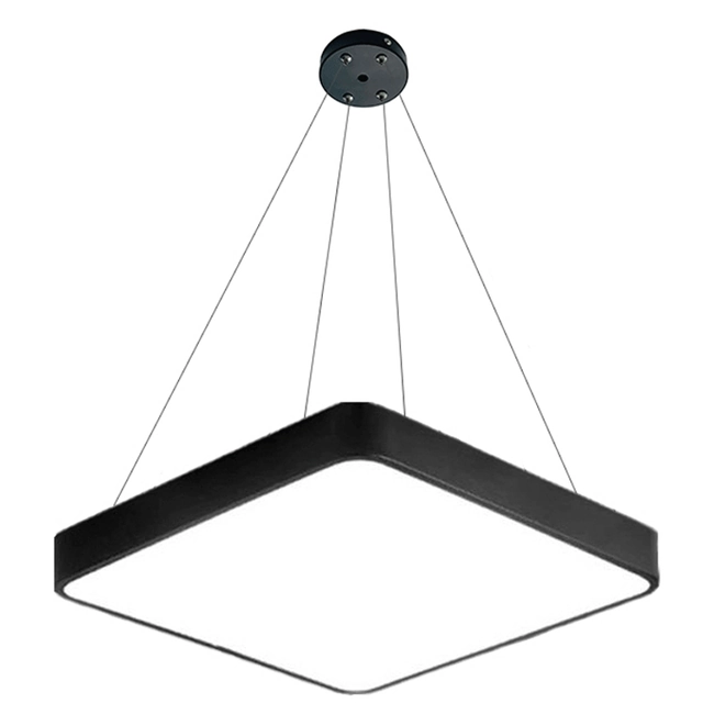 LEDsviti upphängd svart LED-panel 400x400mm 24W smart CCT med styrenhet (13201)