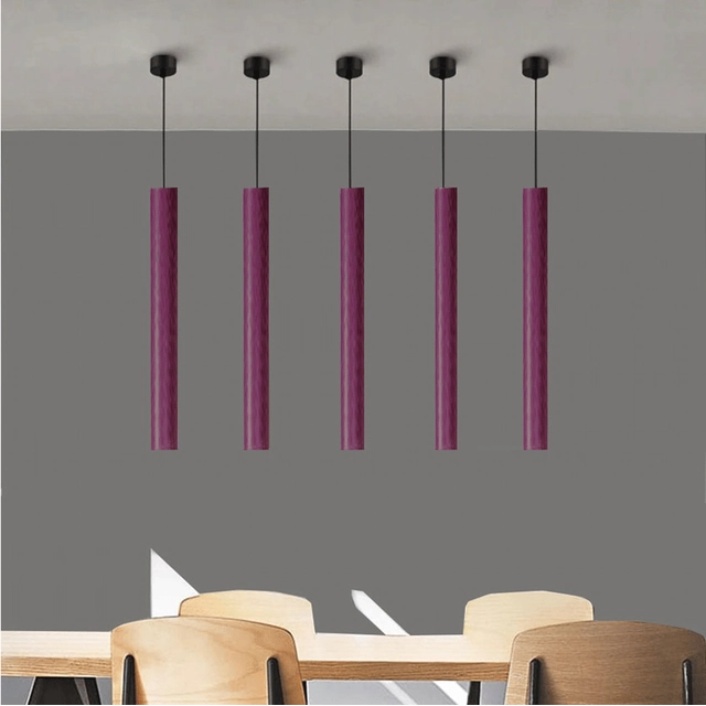 LEDsviti Violetinė LED pakabinama plona lempa 5W 50cm 4000K (12974)