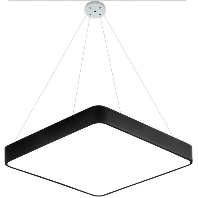 LEDsviti Viseča črna dizajnerska LED plošča 500x500mm 36W dnevno bela (13122)