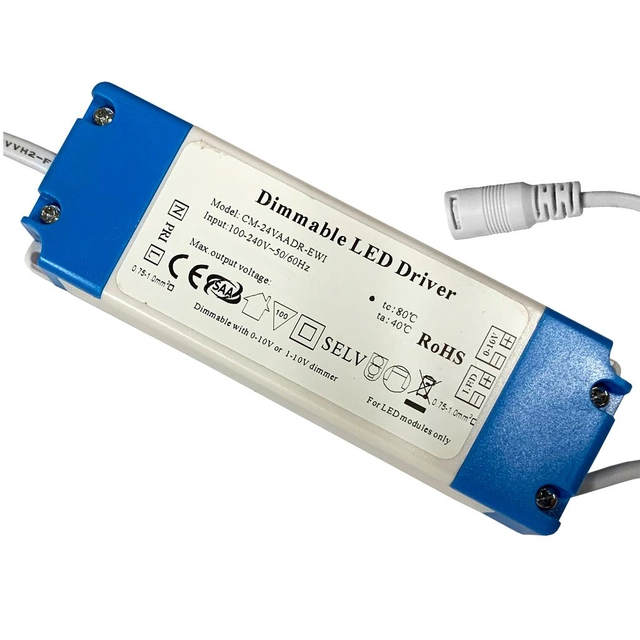 LEDsviti Voeding voor LED paneel 12W dimbaar 0-10V IP20 intern (91707)