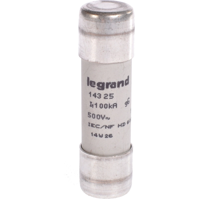 Legrand hengeres biztosíték link 25A gL 500V HPC 14 x 51mm (014325)