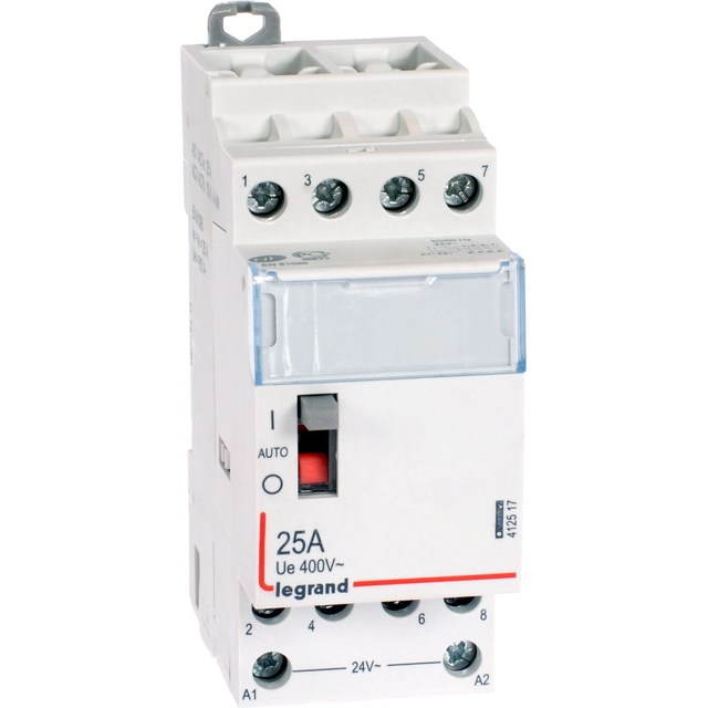 Legrand modulaire contactor 4P 25A 4Z 24V AC met SM-manipulator 425 24 4Z (412517)