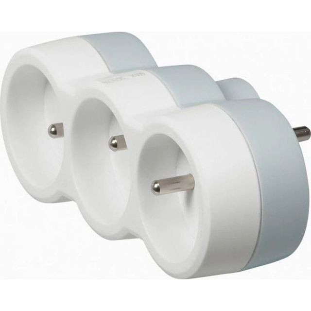 Legrand Plug-in-Splitter 3x2p mit Erdung weiß (50639)
