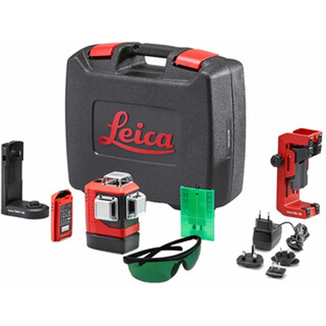 Leica L6G-1 + GLB 10G Grön linjelaser Effektiv stråle med signalinterceptor: 0 - 70 m | Med batteri och laddare | I en resväska