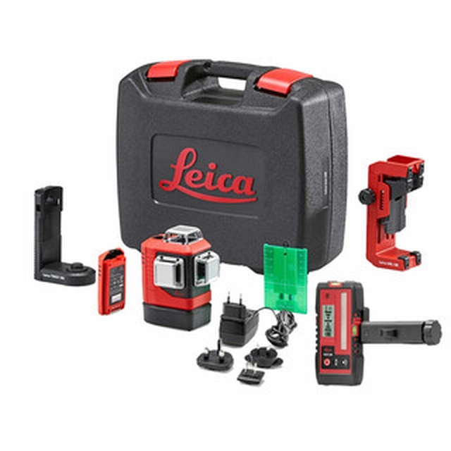 Leica L6G-1 + RGR200 Grøn linje laser Effektiv stråle med signalfælde: 0 - 70 m | Med batteri og oplader | I en kuffert