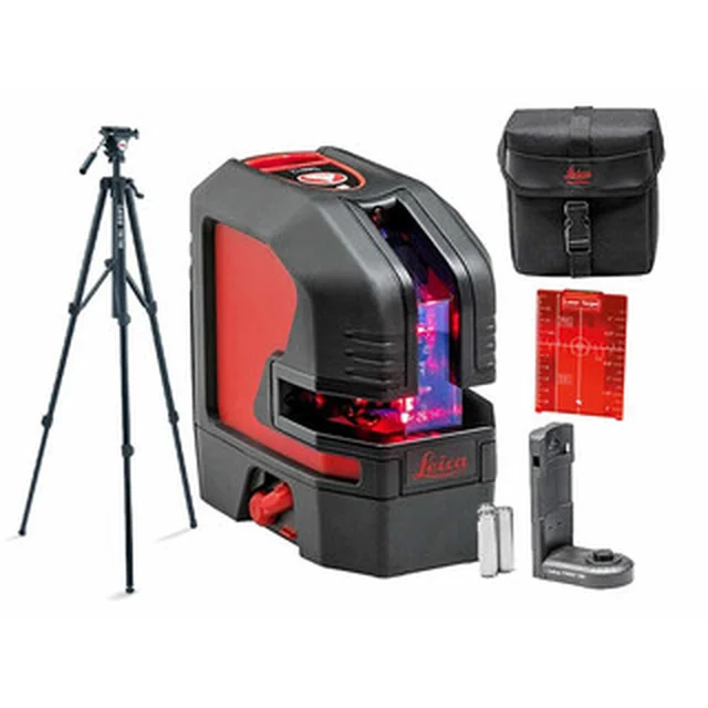 Leica Lino L2s Laser de linha vermelha Feixe efetivo com detector de sinal: 0 - 80 m | 3 x item | Em uma caixa de papelão