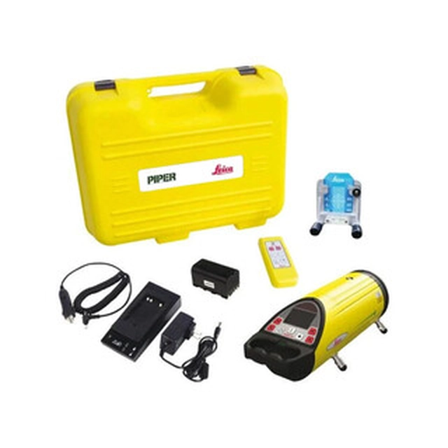 Leica PIPER 100G Laser verde pentru pozarea conductelor Fascicul efectiv cu interceptor de semnal: 0 - 200 m | Cu acumulator si incarcator | Într-o valiză