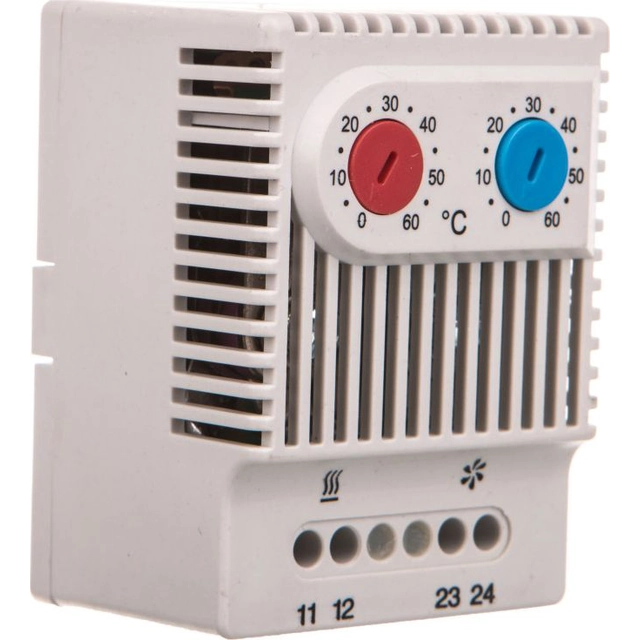 LEIPOLE Termostat cu două funcții pentru controlul încălzitorului/ventilatorului NC/NO 230VAC interval 0-60 grade C 230VAC JWT6012 - JWT6012