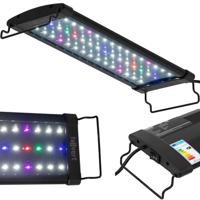 Lempos akvariumo LED šviesos augalų augimo viso spektro 45 diodai 36 cm 12 W