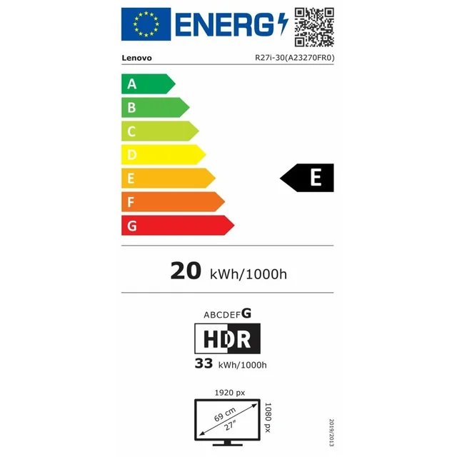 Lenovo Legion mängumonitor R27i-30 27&quot; Full HD 50-60 Hz