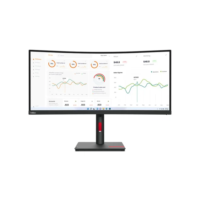 Lenovo ThinkVision T34W-30 34&quot; 60 Hz 50-60 Hz lai Quad HD monitor