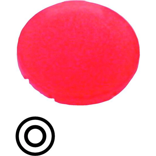Lente de botón Eaton 22mm rojo plano con símbolo STOP 0 M22-XDL-R-X0 (218159)