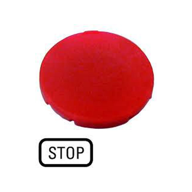 Lente Eaton Button 22mm rossa piatta con simbolo STOP M22-XD-R-GB0 (218194)