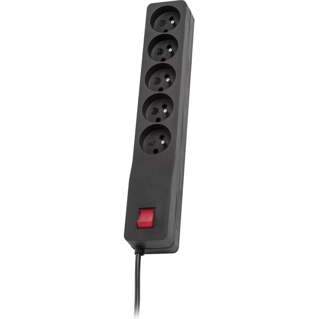 Lestar ZX power strip 510 surge protection 5 sockets 1.5 m black