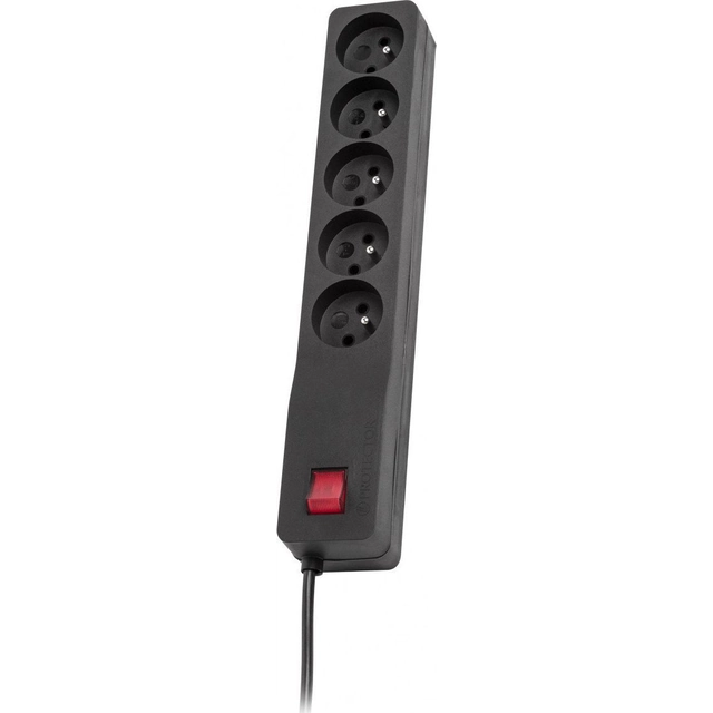 Lestar ZX power strip 510 surge protection 5 sockets 3 m black