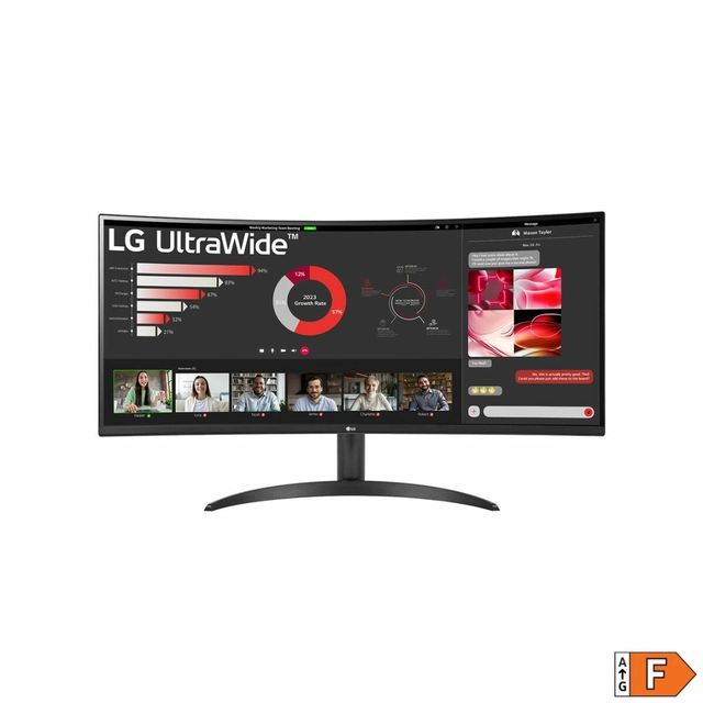 LG -skærm 34WR50QC-B WQHD 34&quot; 100 Hz