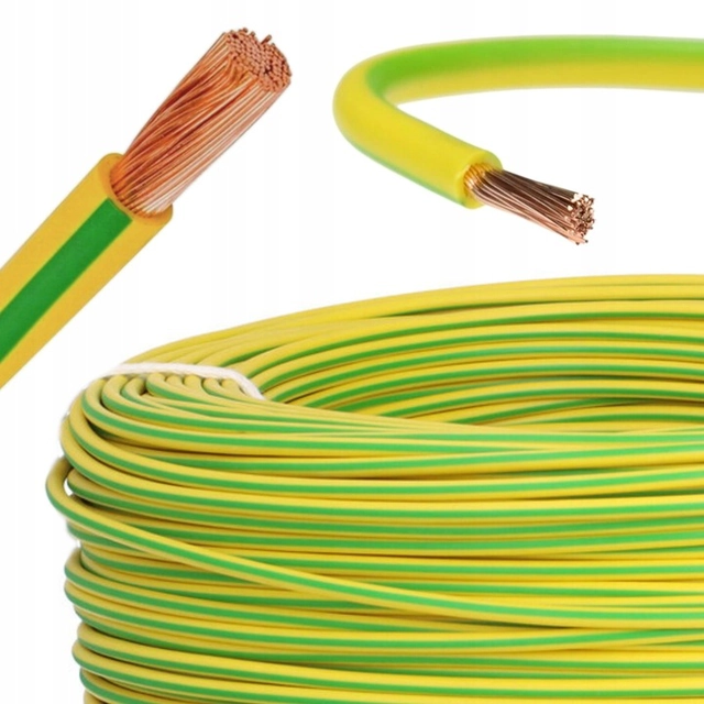 LGY installation cable 1x10mm GREEN-YELLOW 450/750 by meters