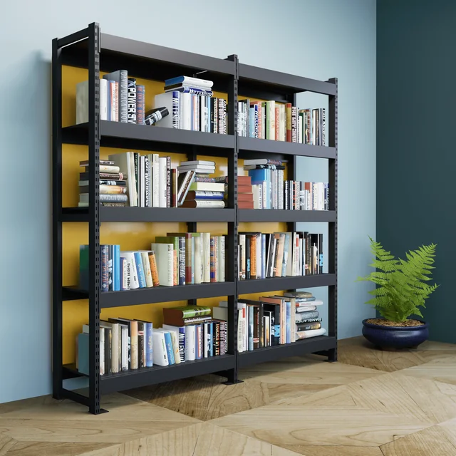 Library metal shelf - Double