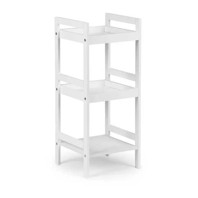 Librería mesita de noche mesita de noche 3 estantes blanco ModernHome