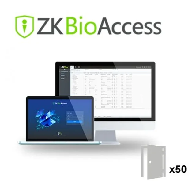 Licença ZKBioAccess para 50 portas e 4000 usuários - Zkteco ZKBioAccess-50