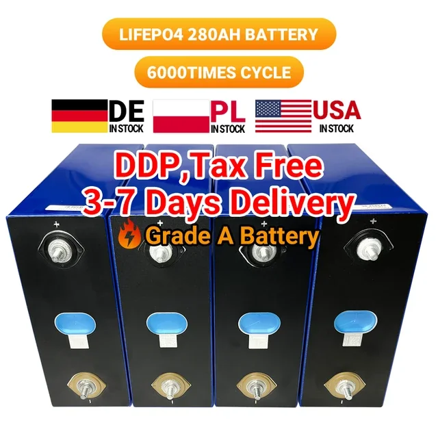 lifepo4 cella 3.2v280Ah grado A 12v 24v 48v