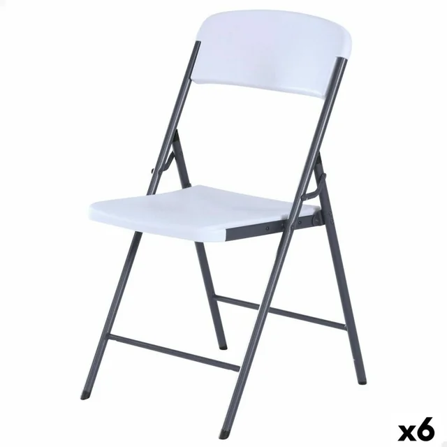 Lifetime Folding Chair White 47 x 84,5 x 48 cm (6 Pieces)