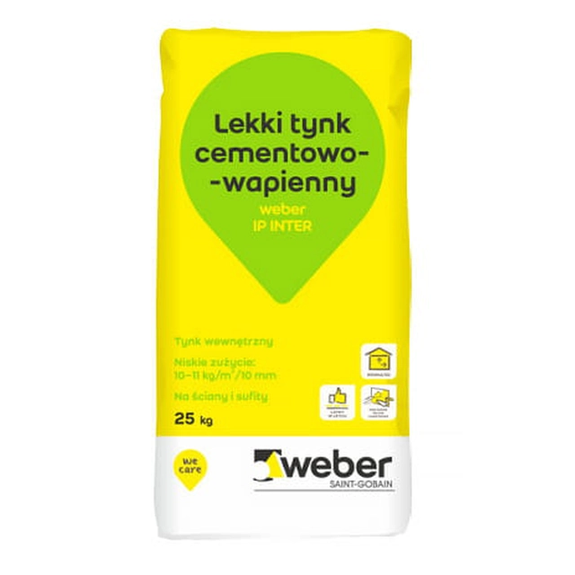 Light cement-lime plaster Weber IP Inter 25 kg